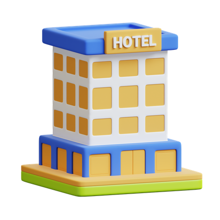 Hotel Building  3D Icon