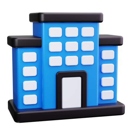 Hotel Building  3D Icon