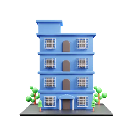 Hotel Building  3D Icon