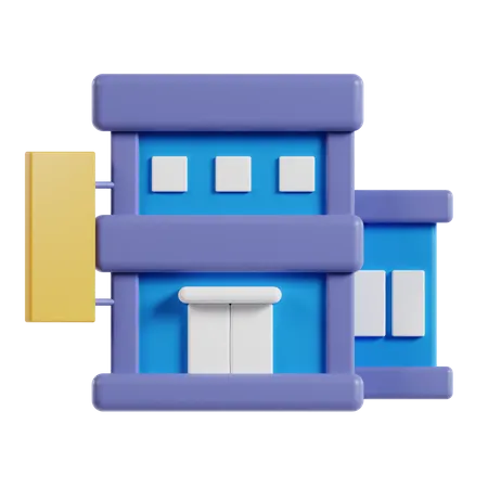 Hotel Building  3D Icon