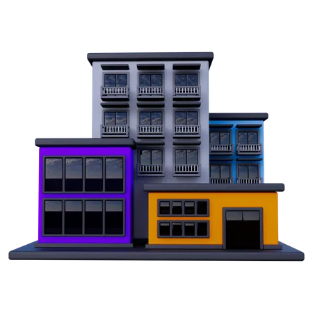 Hotel Building  3D Icon