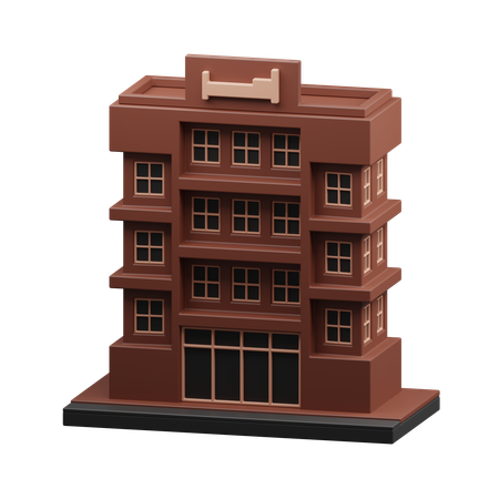 Hotel building  3D Icon