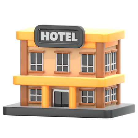 Hotel Building  3D Icon