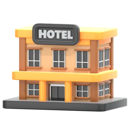 Hotel Building  3D Icon