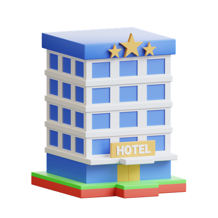 Hotel Building  3D Icon