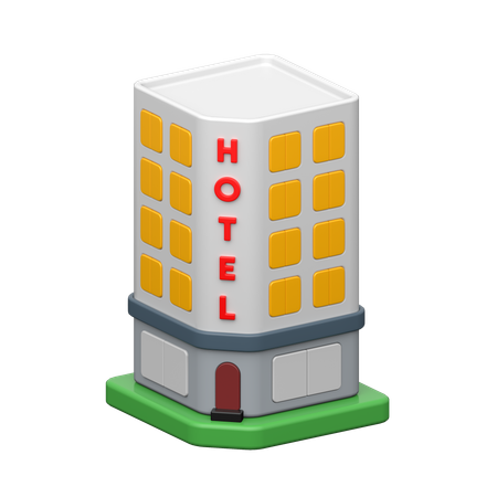 Hotel Building  3D Icon