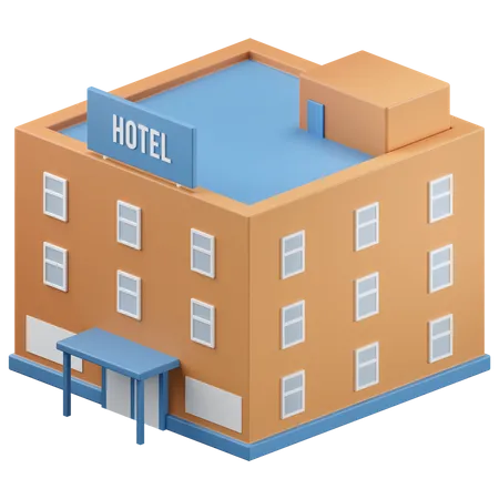 Hotel building 3D Icon