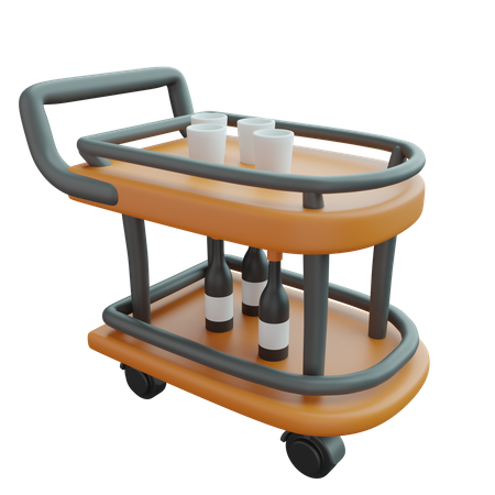 Hotel Cart  3D Icon