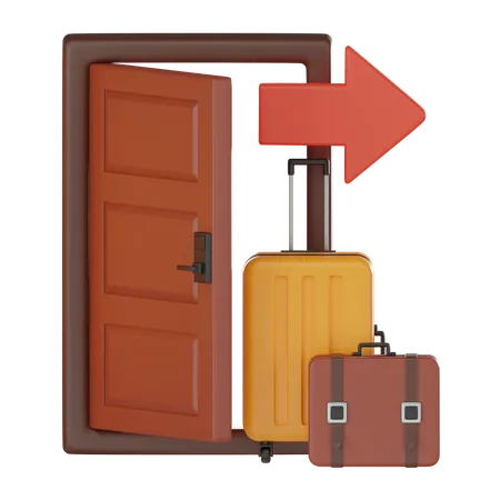 Hotel Check Out  3D Icon