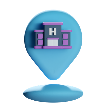 Épingle de localisation de l'hôtel  3D Icon