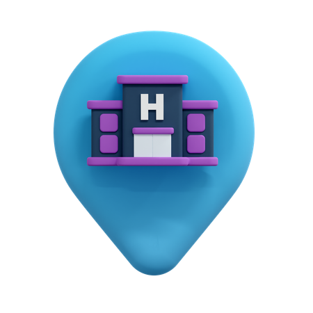 Épingle de localisation de l'hôtel  3D Icon