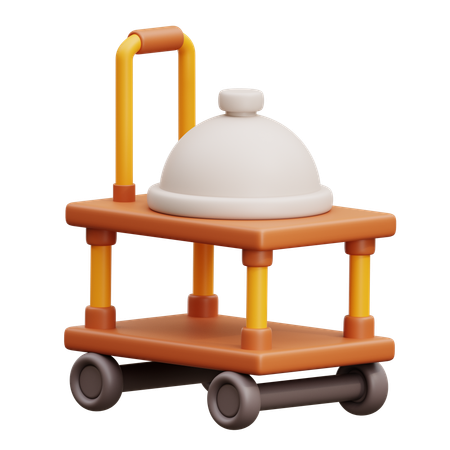 ホテルのフードカート  3D Icon