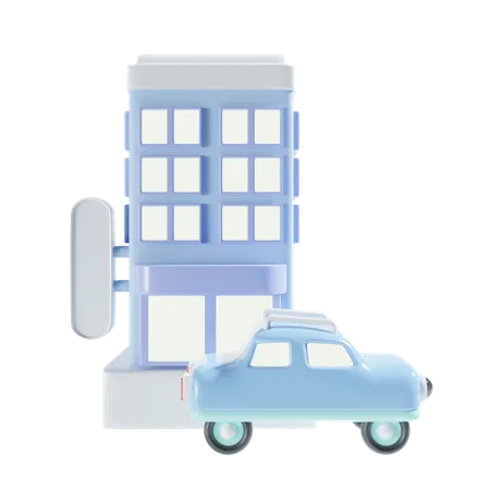 Hotel For Travel 3 D Illustration 3D Icon