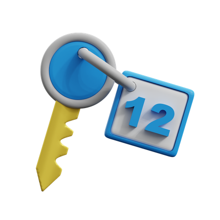 Hotel Key  3D Icon