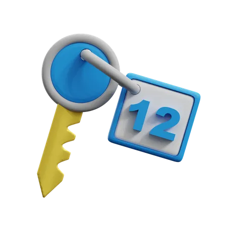 Hotel Key  3D Icon