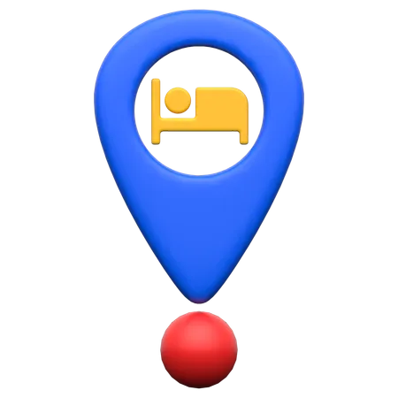 Hotel Location  3D Icon