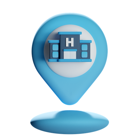 ホテルの場所のピン  3D Icon