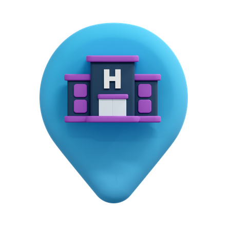 ホテルの場所のピン  3D Icon