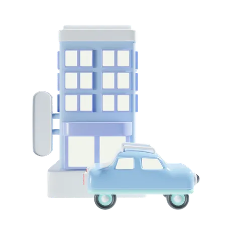 Hotel para viajar  3D Icon