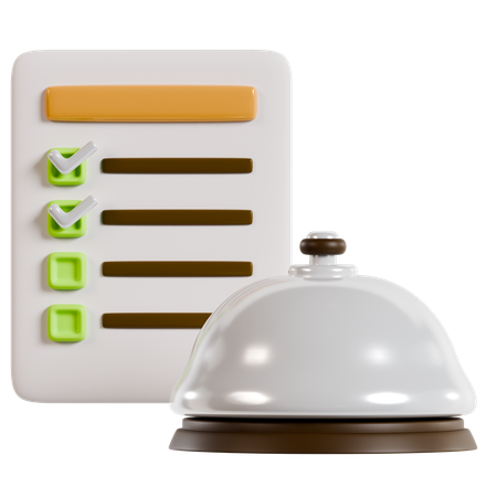 Hotel Receptionist Service Bell  3D Icon