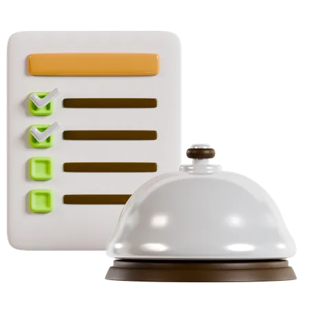 Hotel Receptionist Service Bell  3D Icon