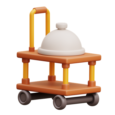 Chariot de nourriture d'hôtel  3D Icon