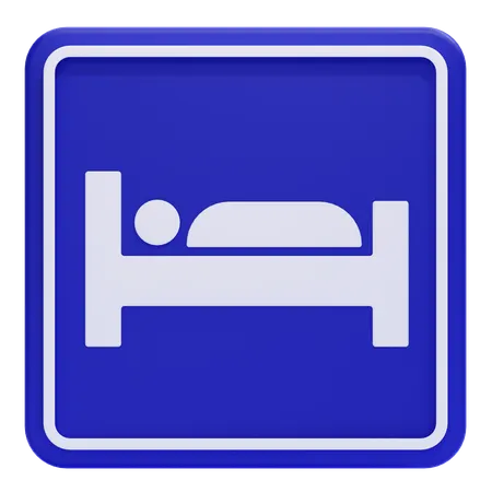 호텔 도로 표지판  3D Icon