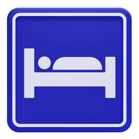 Hotel Road Sign  3D Icon