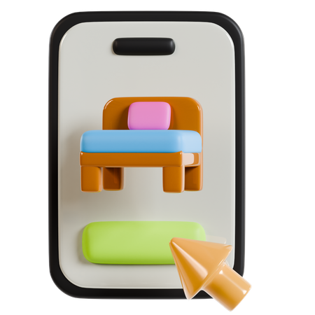Hotel Room Booking App  3D Icon