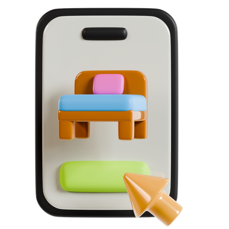 Hotel Room Booking App  3D Icon