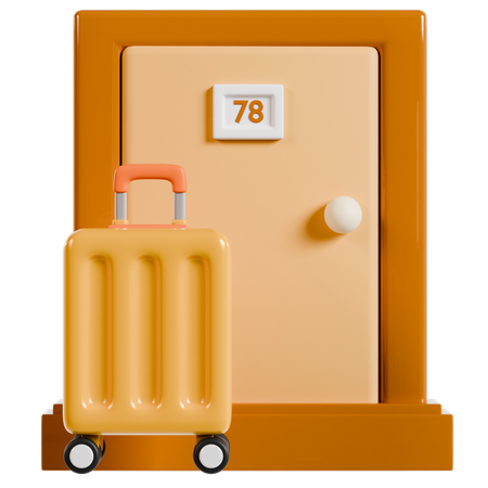 Hotel Room Entrance  3D Icon