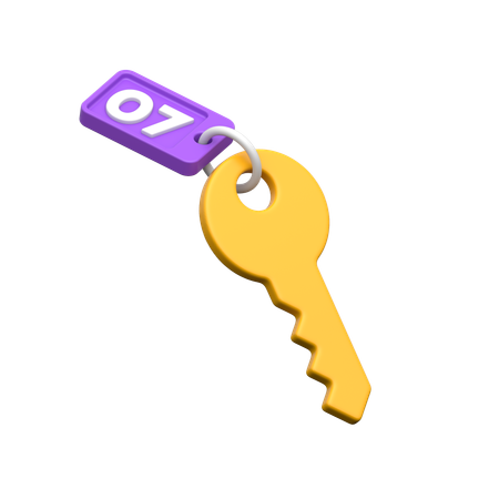 Hotel Room Key  3D Icon