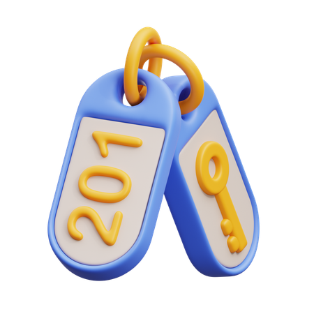 Hotel Room Keys  3D Icon