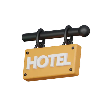Hotel Sign 3 D Icon 3D Icon