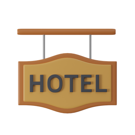 Hotel Sign  3D Icon