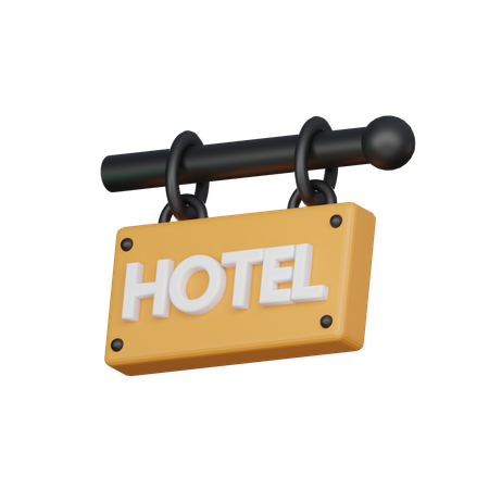 Hotel Sign  3D Icon