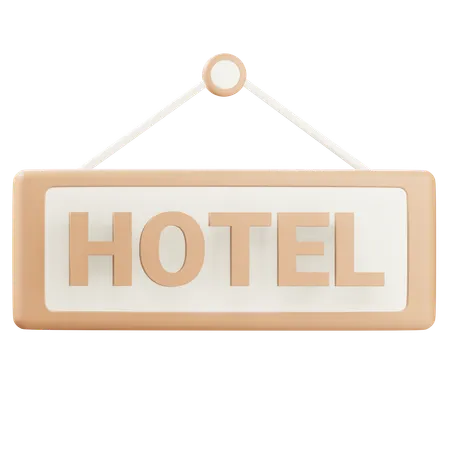 Hotel Sign  3D Icon