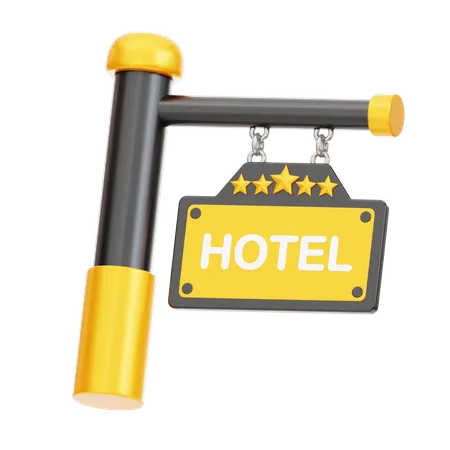 Hotel Signboard  3D Icon