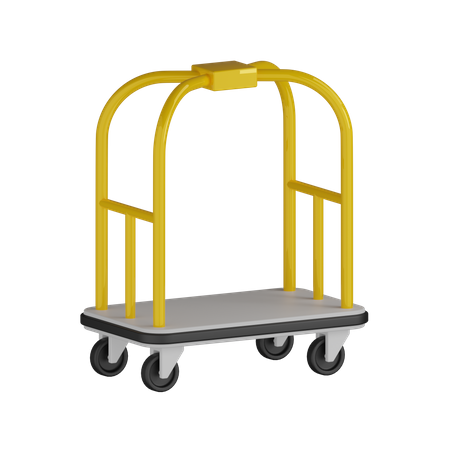 Hotel Trolley 3D Icon