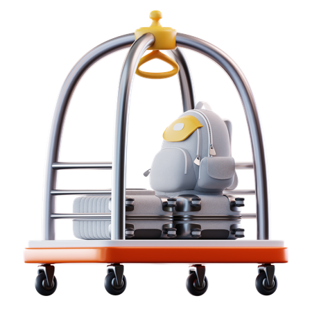 ホテルトロリー  3D Icon