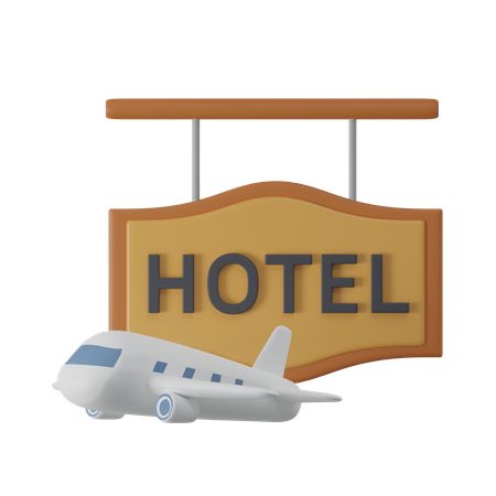 Hotel viajando  3D Icon