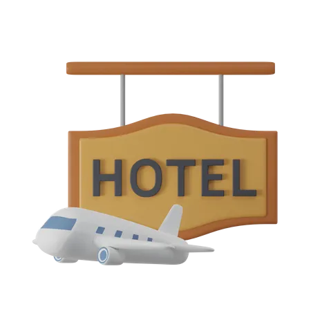 Hotel viajando  3D Icon