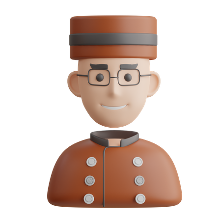 Hotel Waiter  3D Icon