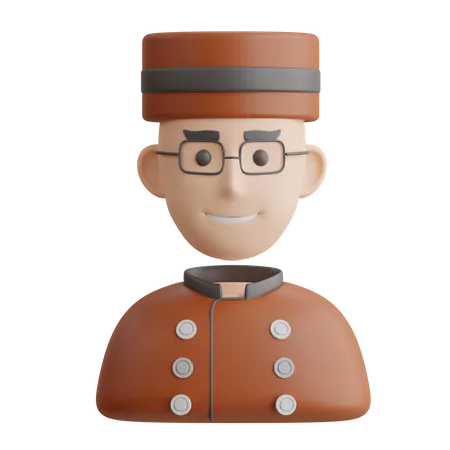 Hotel Waiter  3D Icon