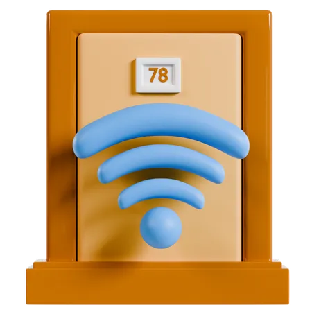 Hotel Wifi Connectivity  3D Icon