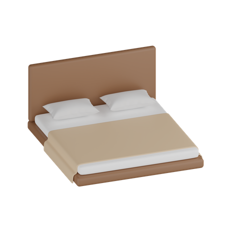 Hotelbett  3D Icon