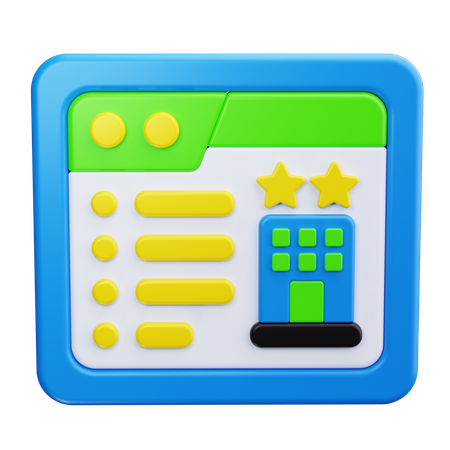 Hotelbuchung  3D Icon