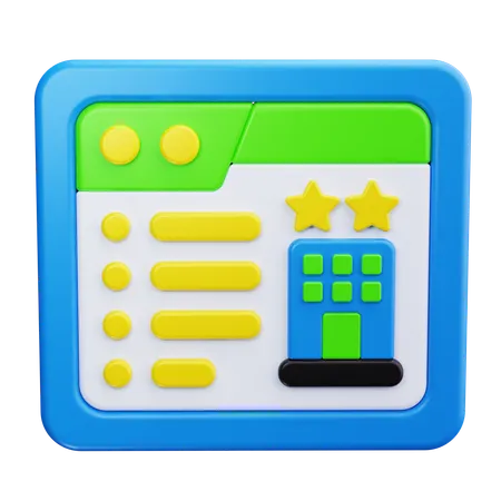 Hotelbuchung  3D Icon