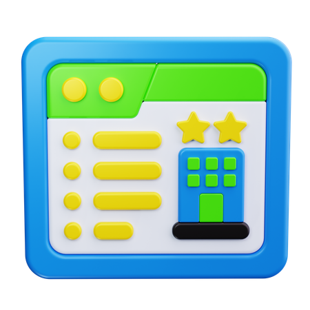Hotelbuchung  3D Icon