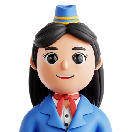 Hôtesse de l'air  3D Icon